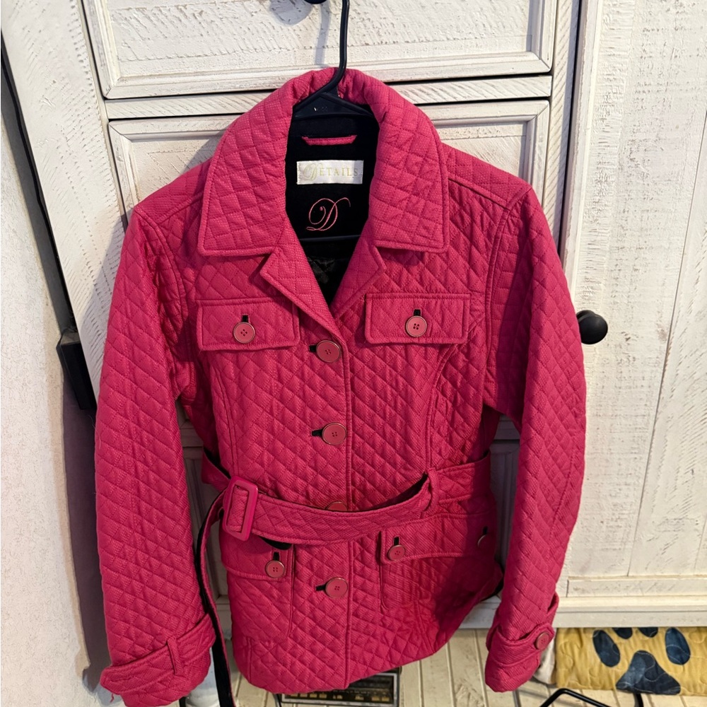 Perfect Details Pink Utility Jacket Quilted Design